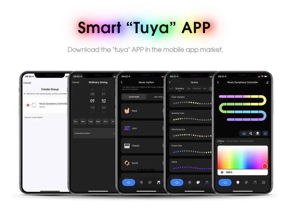 Tuya Smart WIFI RGBIC COB LED Strip Light Tape RGB