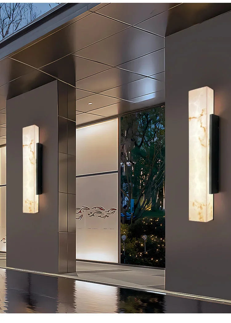 Modern Minimalist Outdoor Waterproof IP65 Lmitated Marble