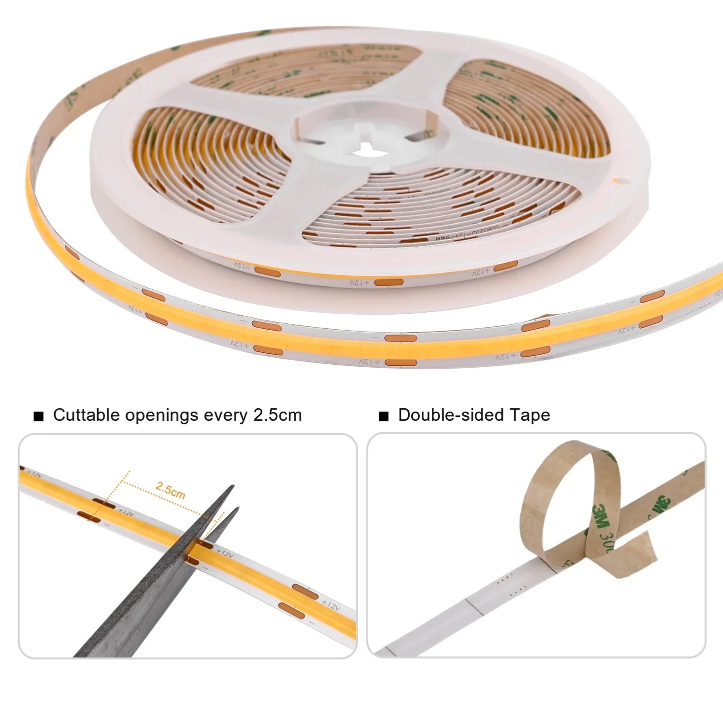 Under Cabinet COB LED Strip Light Collection Display