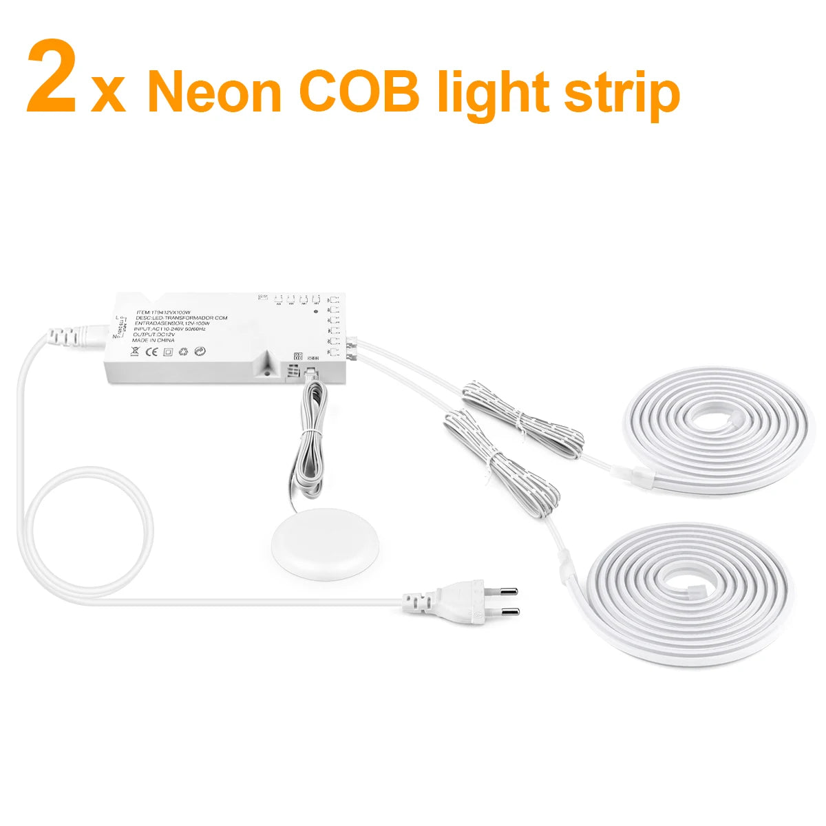Neon Cob LED Strip Lights with Penetrable Wood Hand Sweep Touch