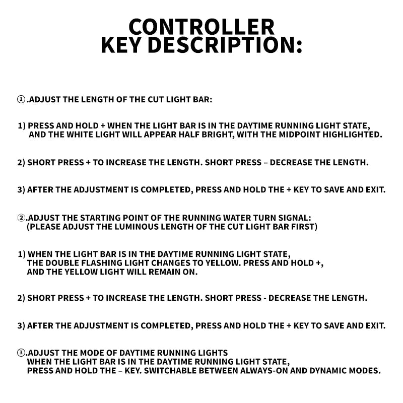 LED Yellow White Car Daytime Running Light Strip