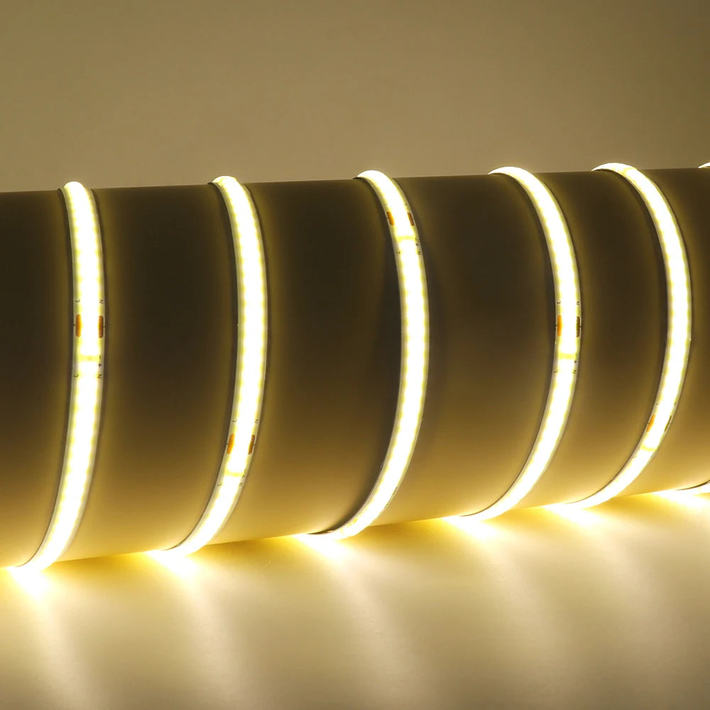 220V 110V COB LED 5m 10m 20m 50m Strip Light 2pin Power Kit