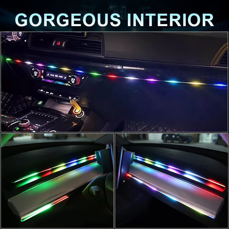 Led Streamer Car Ambient Light Full Color RGB Strip