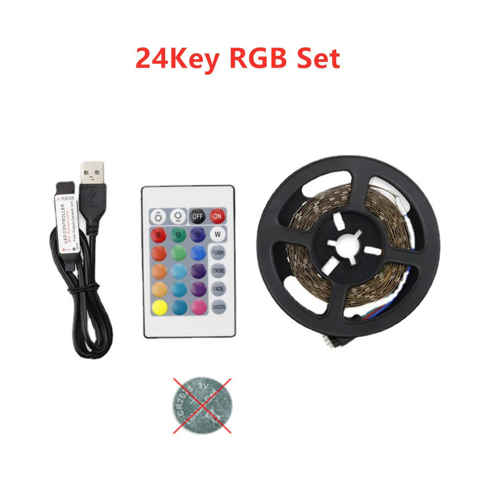 RGB PC LED TV USB Light Strip Backlight 2835 0.5m- 5m Warm White