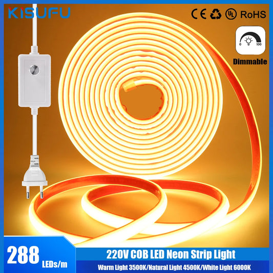 220V Dimmable Flexible Adhesive Tape for Home Garden Lighting