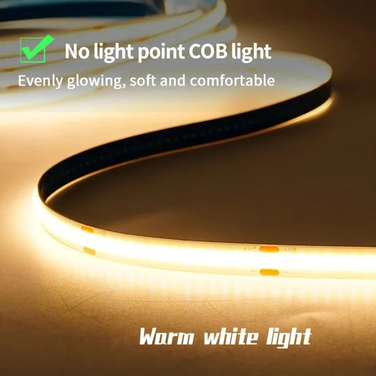 LED COB Light Strip Touch Dimmer Flexible Diode Tape