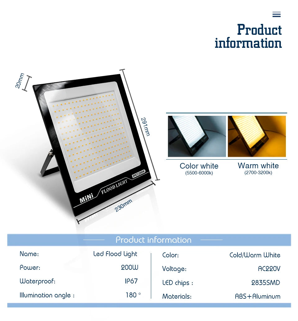 LED Flood Light 20W 30W 50W 100W 150W 220V Reflector