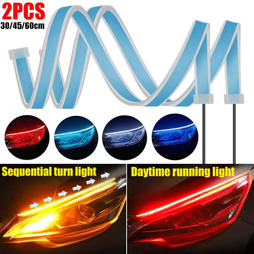 Led Guide Strip Headlight for Car Daytime Running Lights