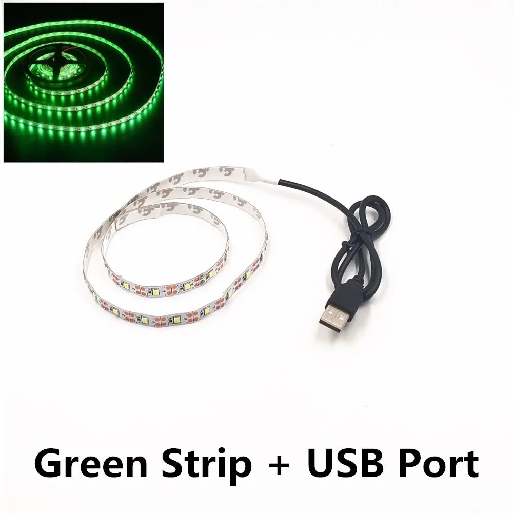 5M USB LED Strip Light SMD Ribbon Ceiling Cabinet Light
