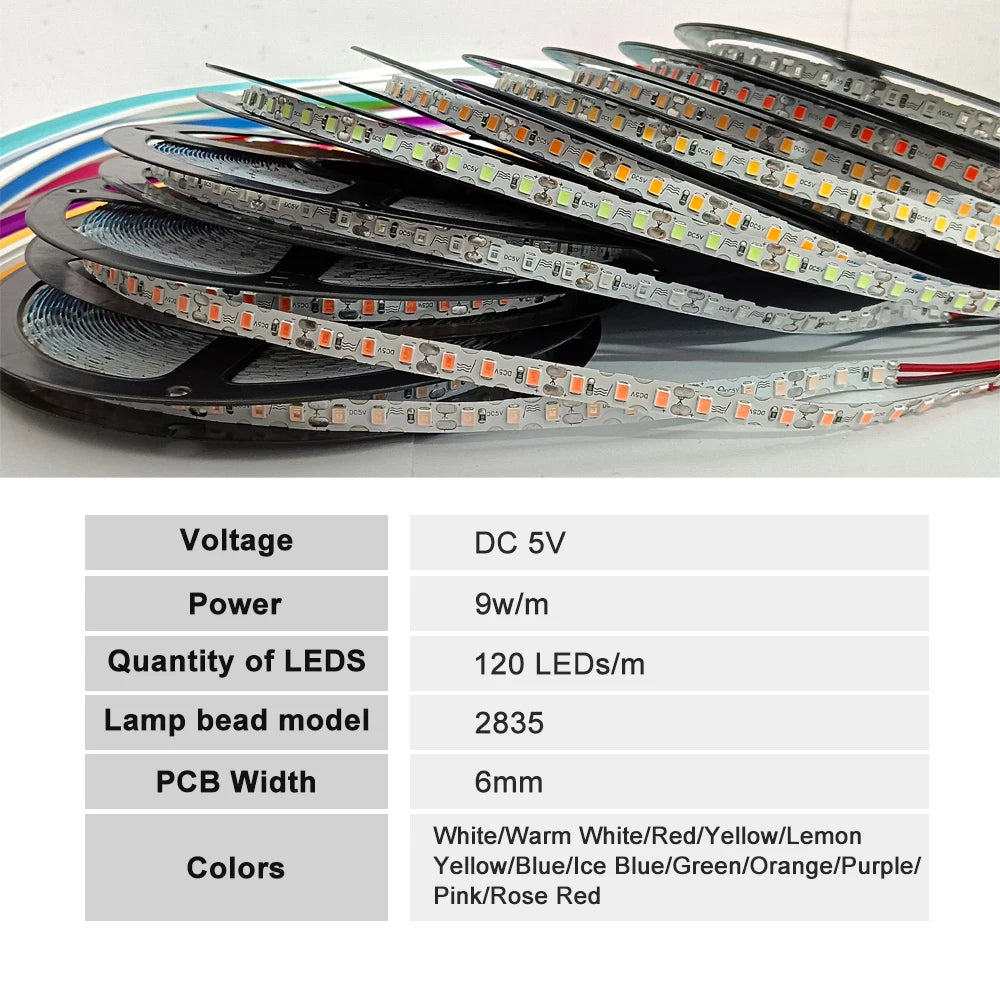 12 Colors DIY Neon Light DC5V S Shape LED Strip Lights
