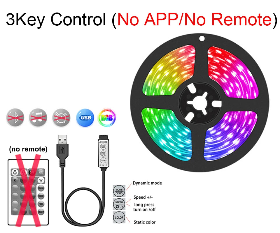 Smart Led Lights Strip TV Smart Bedroom Lighting Bluetooth