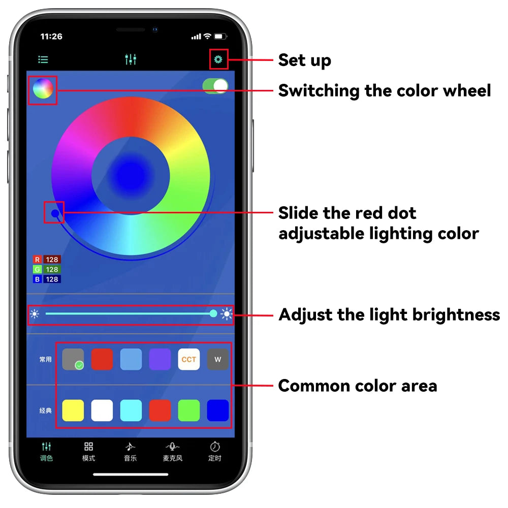 Car Charssis Flexible LED Strip Light LED Underbody APP Control