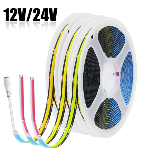 Black PCB COB LED Strip Light High Density Lighting