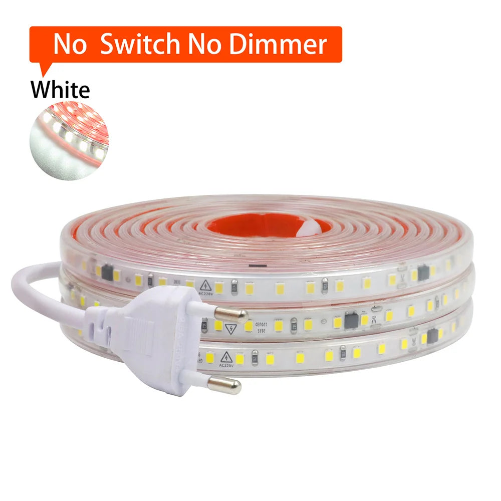 Dimmable 220V 2835 Led Strip Light with Dimmer Switch Adhesive Tape