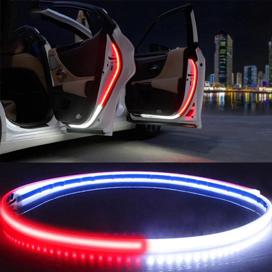 Car Door LED Warning Strip Light Flexible Dual Color
