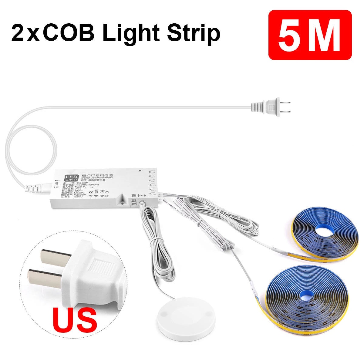 Smart Penetrable Wood COB LED Strip Touch Sensor Light