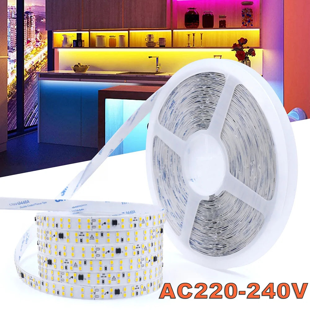 5m 10m 20m 50m Led Strip Light Adhesive Tape AC