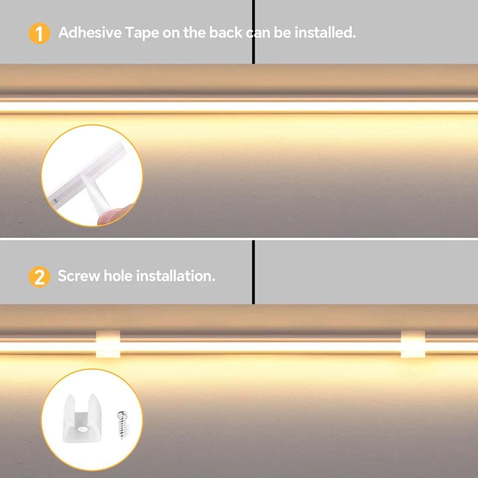 Neon Cob LED Strip Lights with Penetrable Wood Hand Sweep Touch