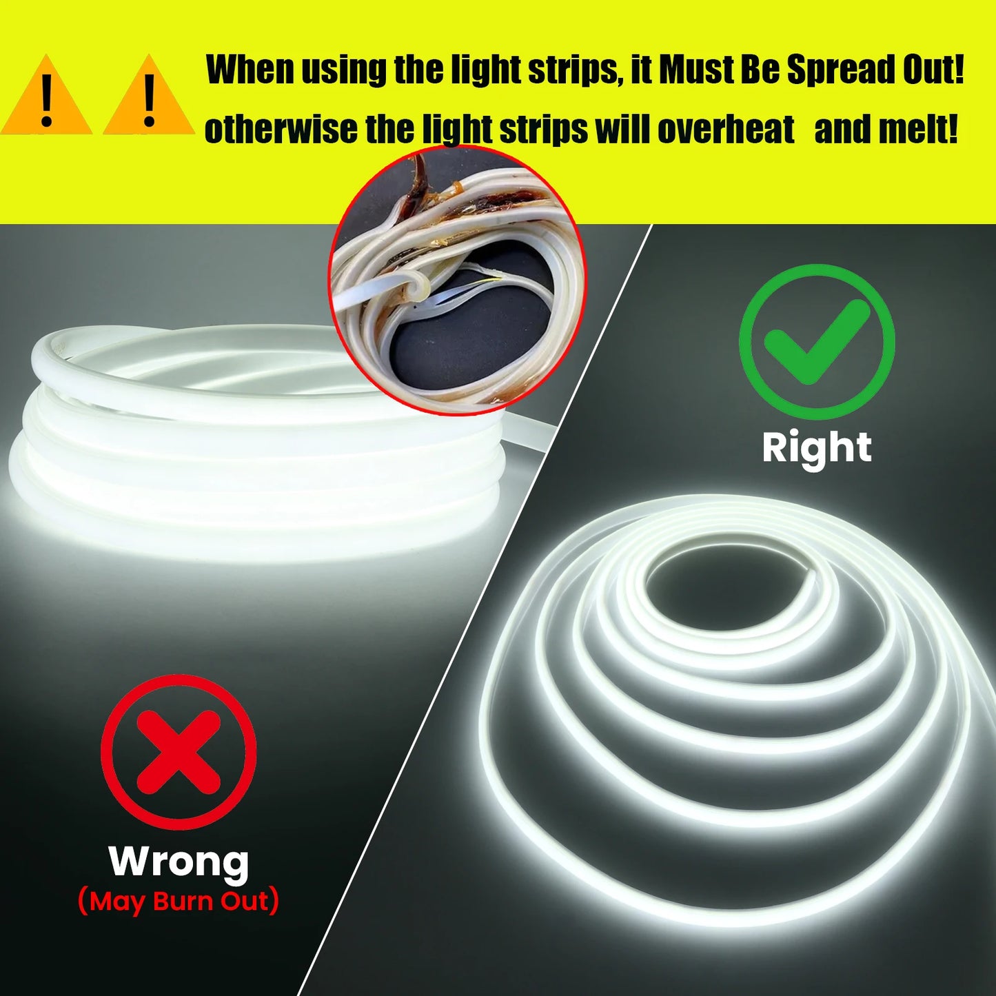 220V COB Strip Waterproof Home Decor Outdoor Flexible LED Light