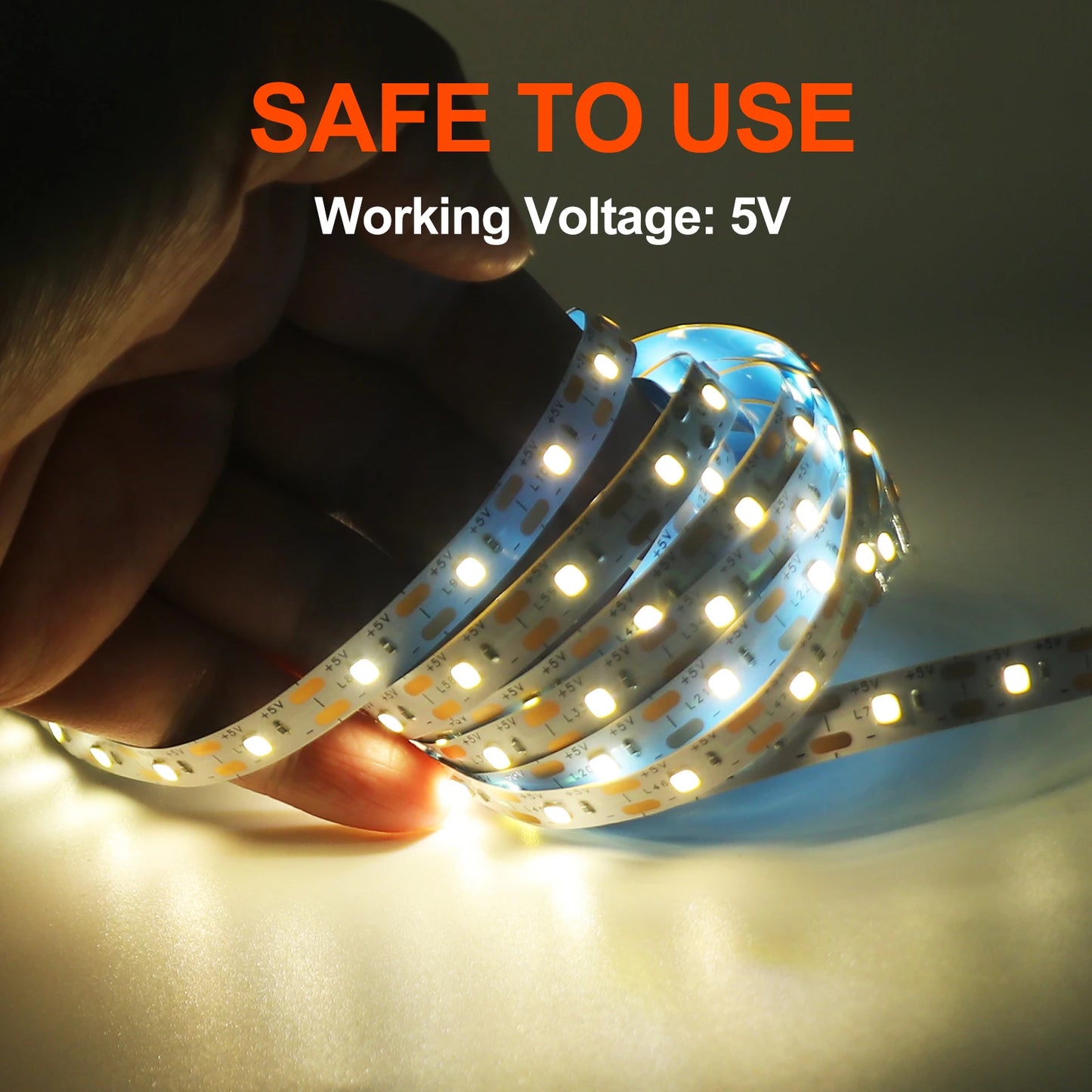 USB LED Strip Light DC5V 2835 With Dimmer/ON OFF Switch