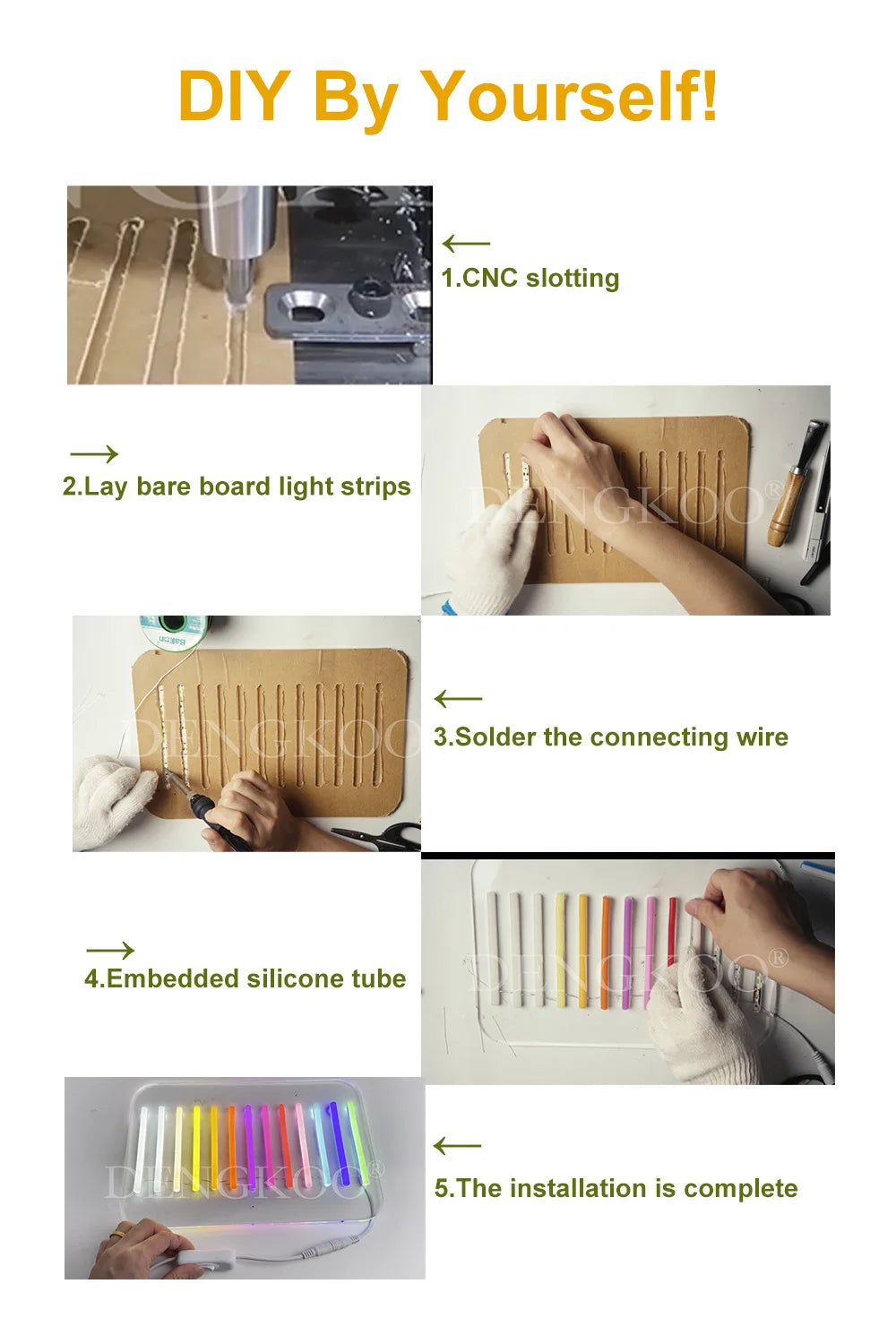 6mm 8mm 12mm Separate Flexible Silicone Neon Strip