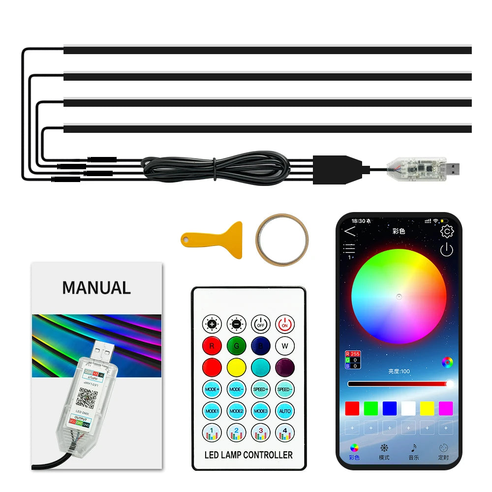 Car Dream color Ambient Lighting 110CM Trim RGB