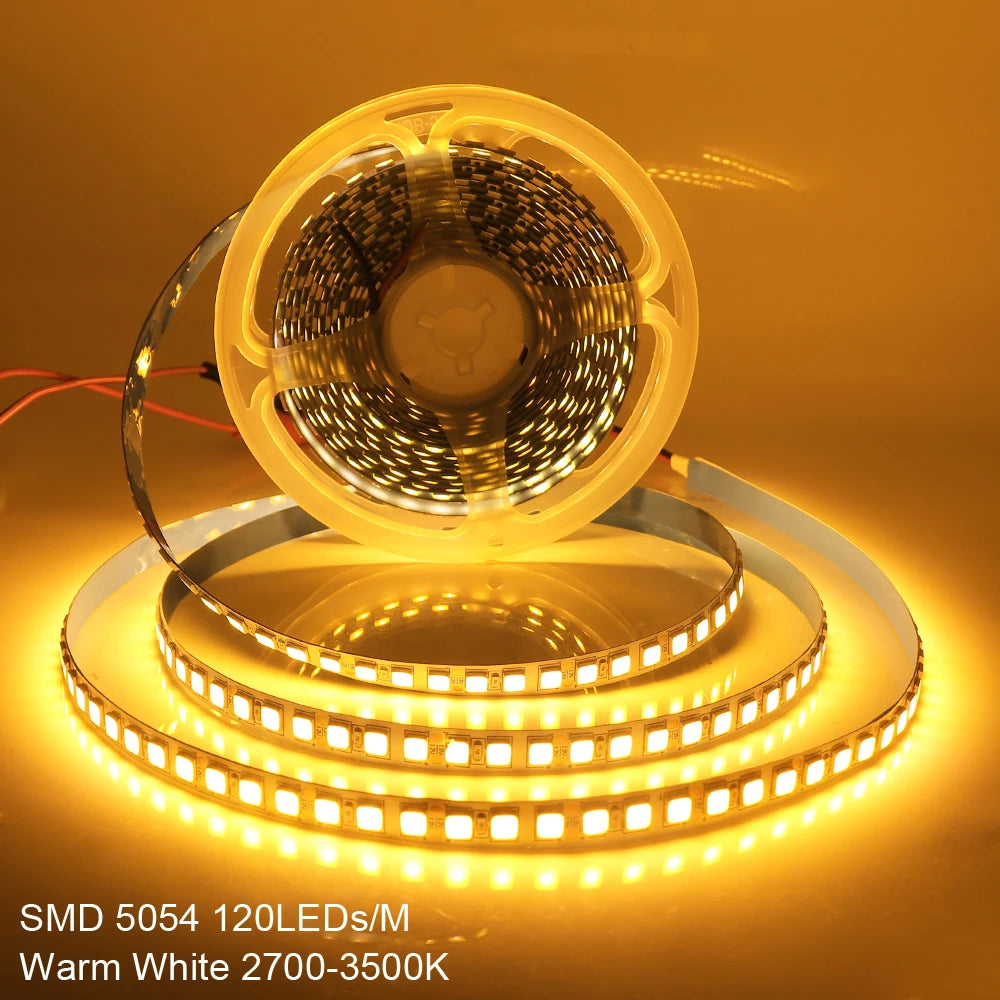 12V 5M LED Strip Light 5054 5050 2835 RGB SMD 120led 60LED Tape