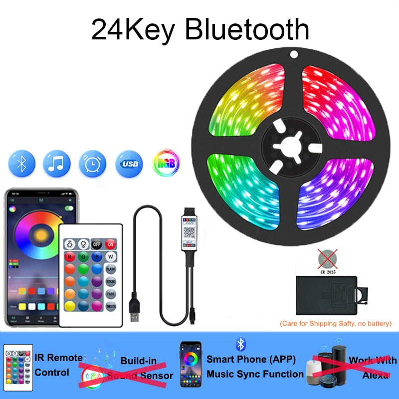 Wifi Rgb Led Strip Lights 5050 Tv Backlight Smart Led Tape Light