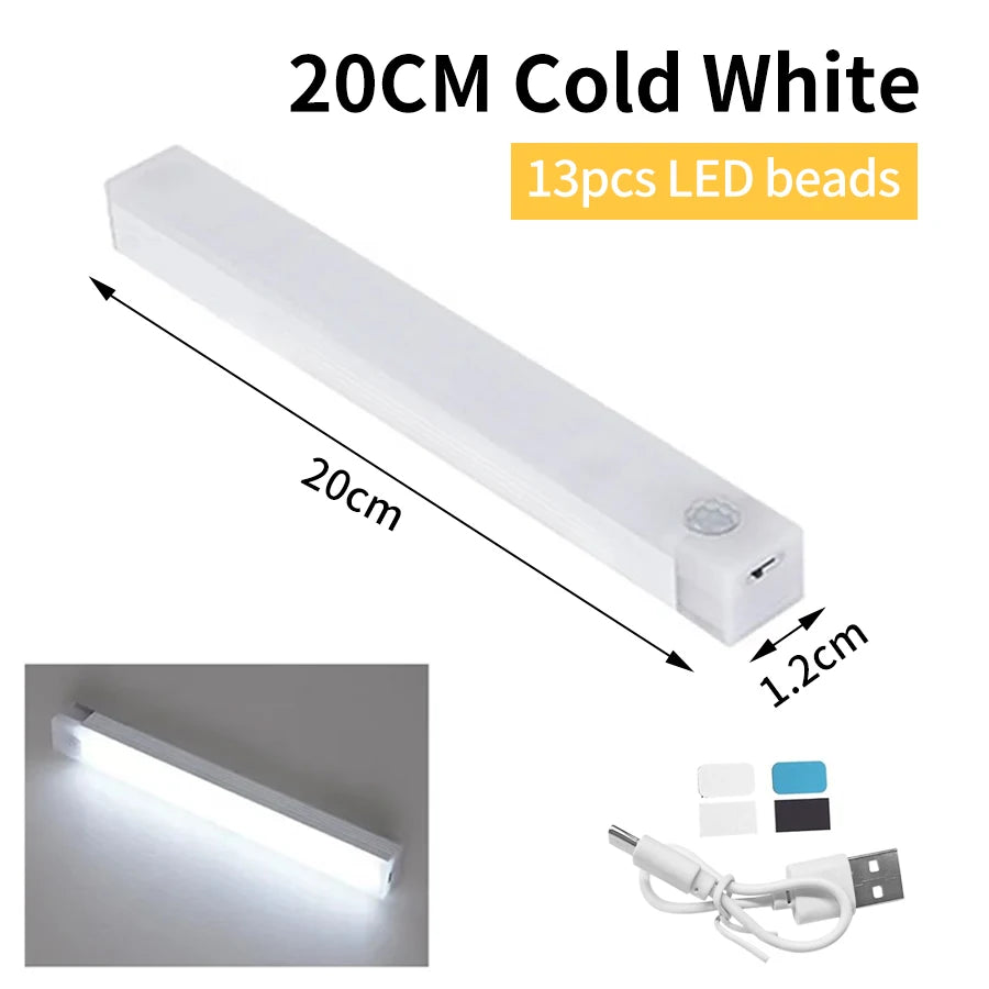 Motion Sensor LED Cabinet Light Rechargeable Induction Night Light