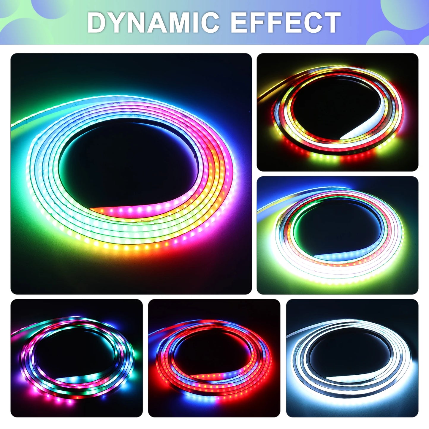 3mm 5mm 5V WS2812B Addressable COB LED Strip