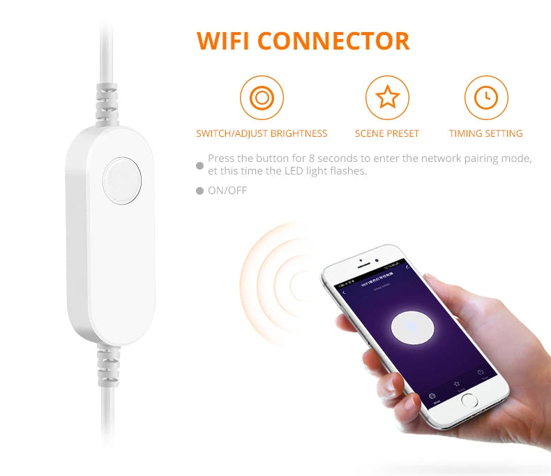 Smart TUYA WiFi COB Strip Light High Lumen Support Alexa