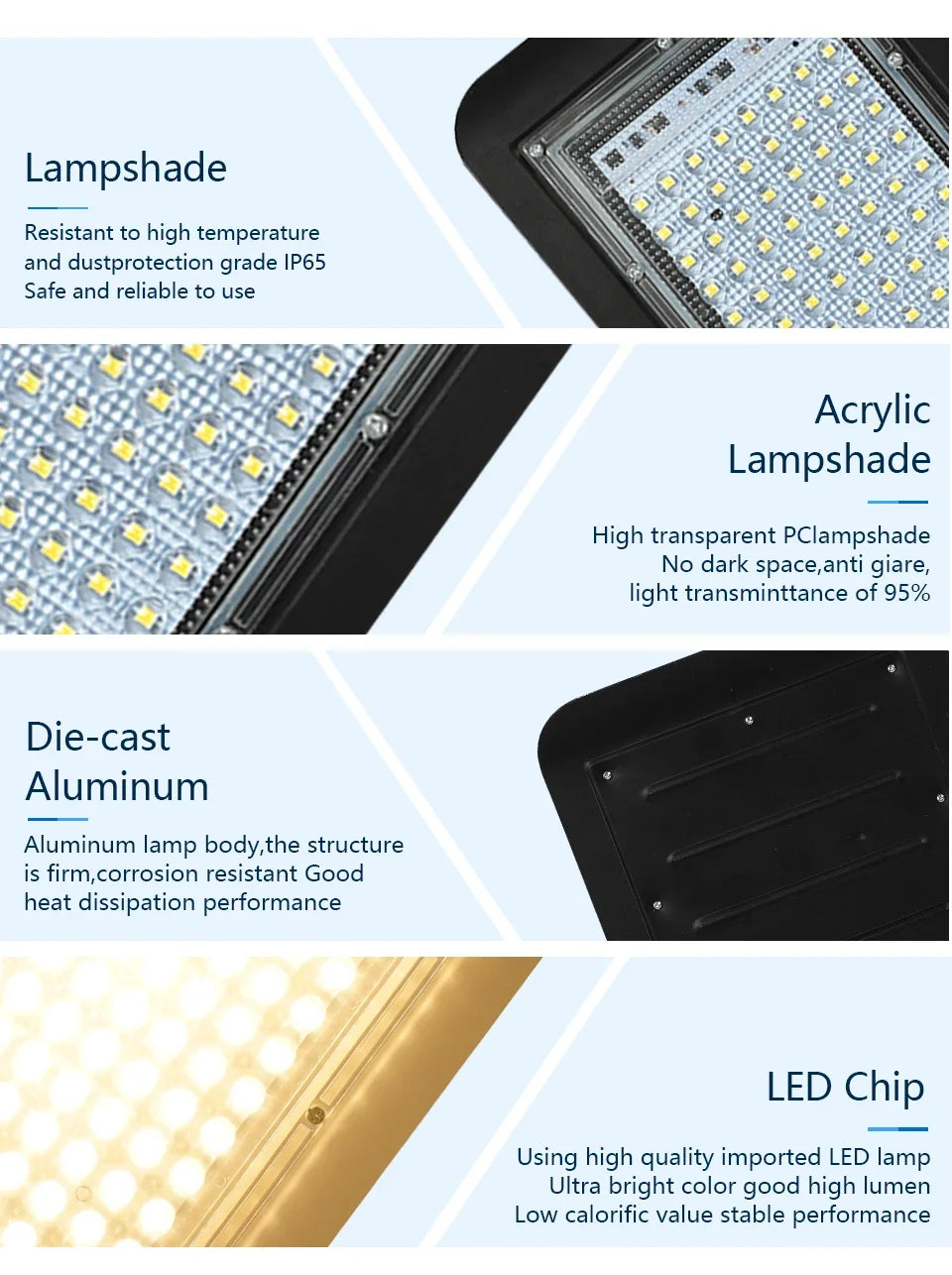 100W LED Street Light 110V 220V High Quality Outdoor Garden