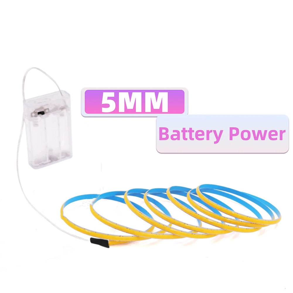 5V 3mm 5mm 8mm COB LED Strip Lights USB Motion Sensor