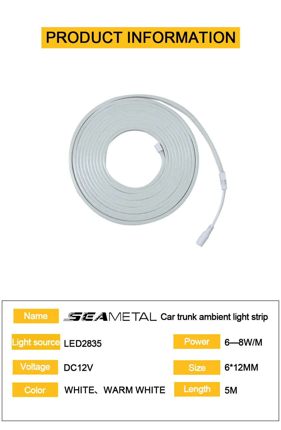 Car Trunk Light Strip Led Atmosphere Lamp