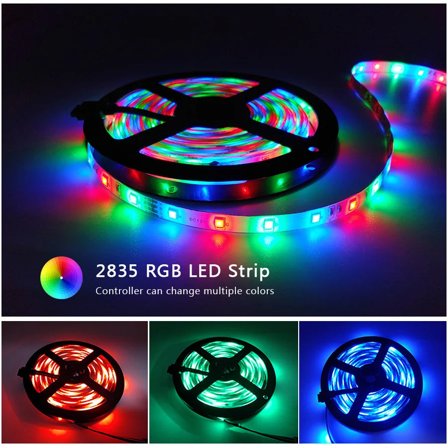 5M 12V LED Strip Light 3528 5050 SMD LED Tape RGB