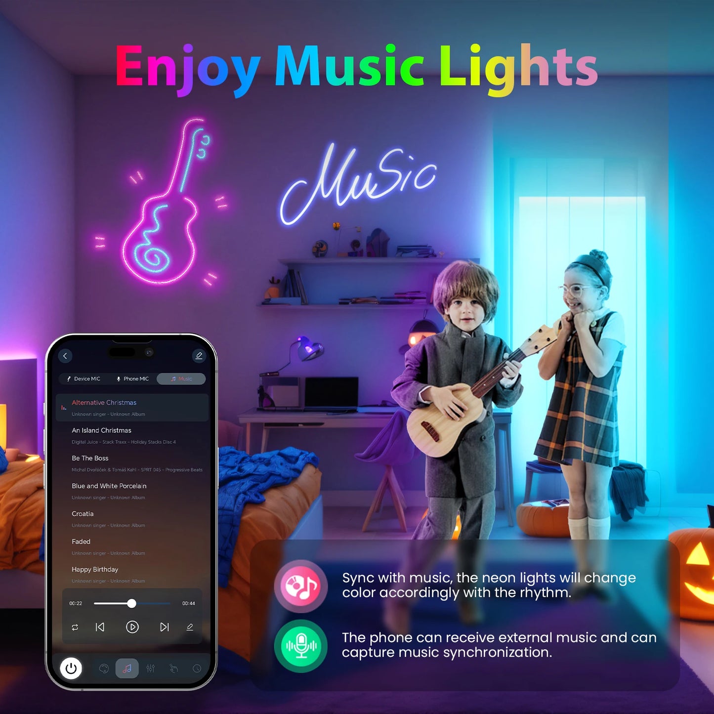 3AA Battery Powered 5V RGB Color-changing LED Neon Strip Light