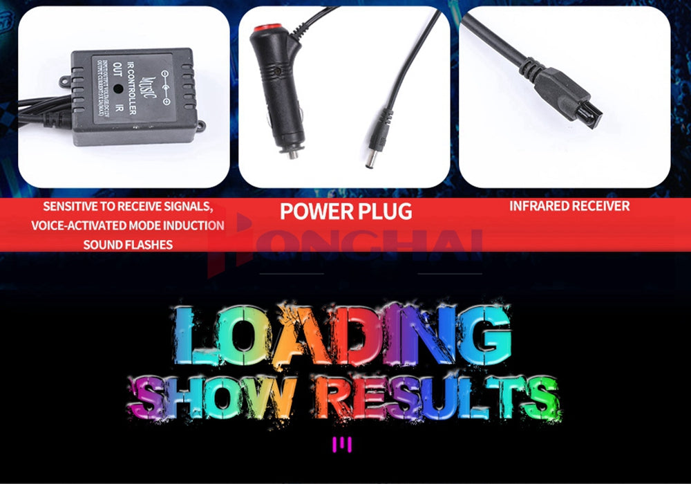 LED RGB Car Foot Ambient Light with USB Cigarette Automotive
