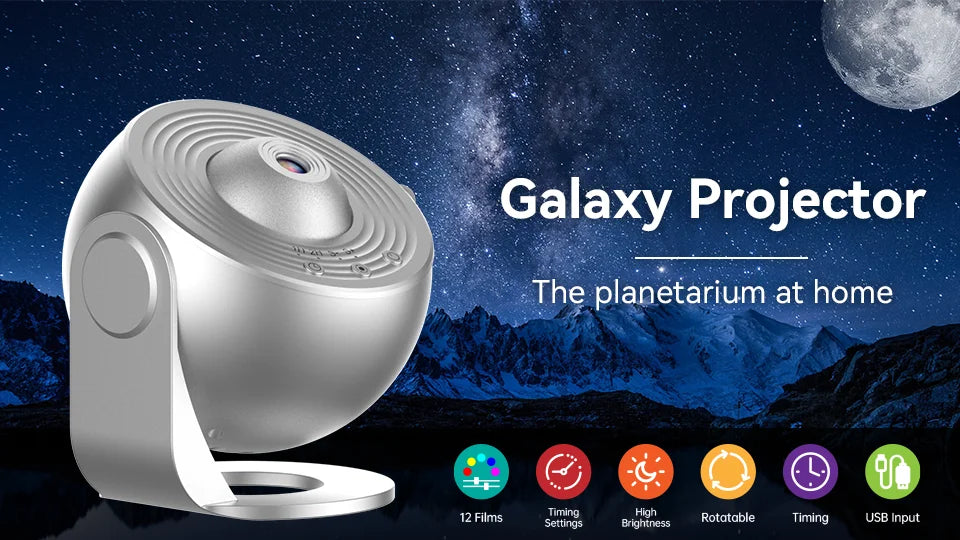 Night Light Galaxy Projector Starry Sky Projector 360° Rotate