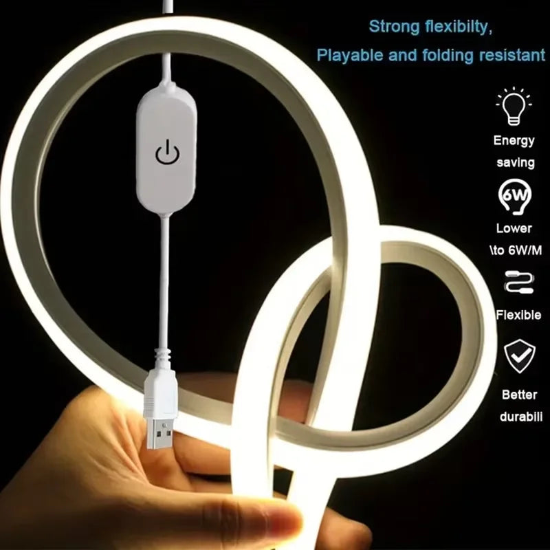 Led Light Strip USB Dc 5V Dimmable Touch Sensor