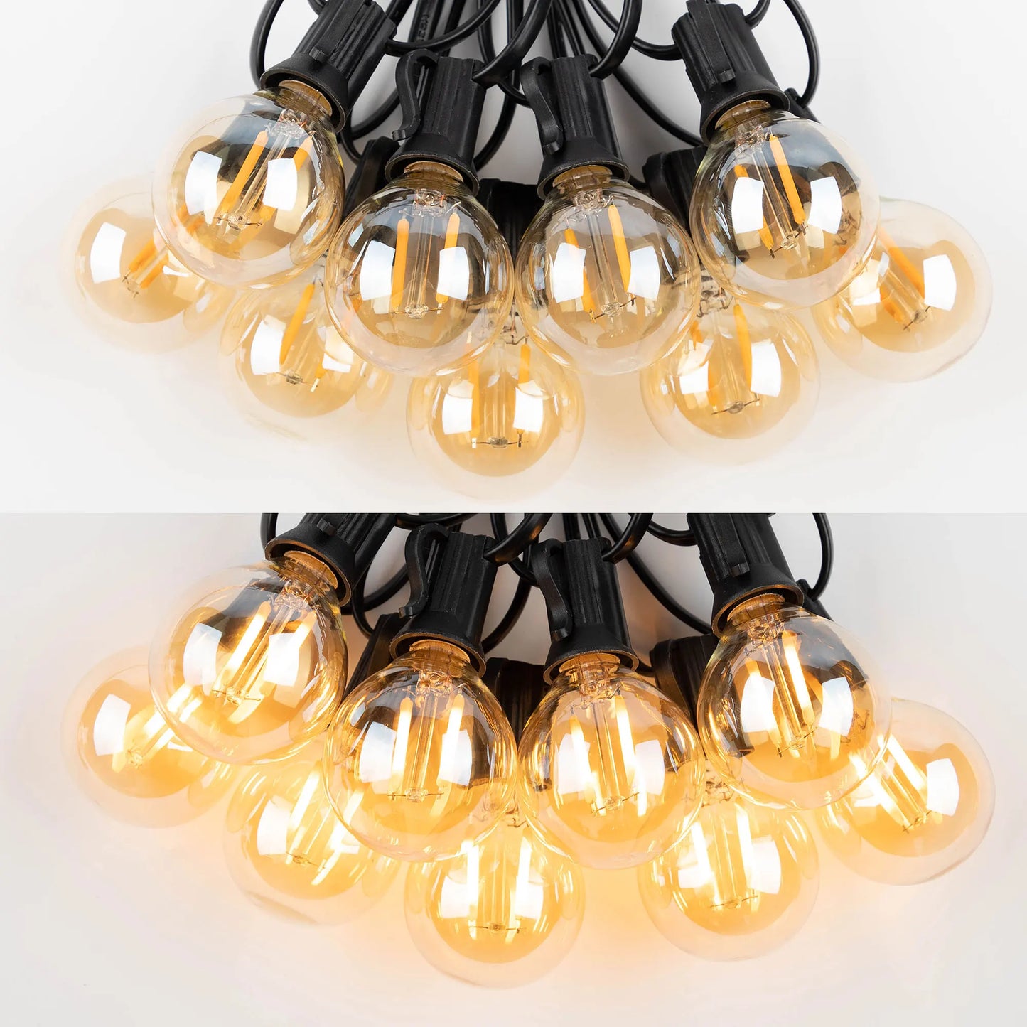 G40 Decoration Outdoor LED String Lights Amber Glass Bulb