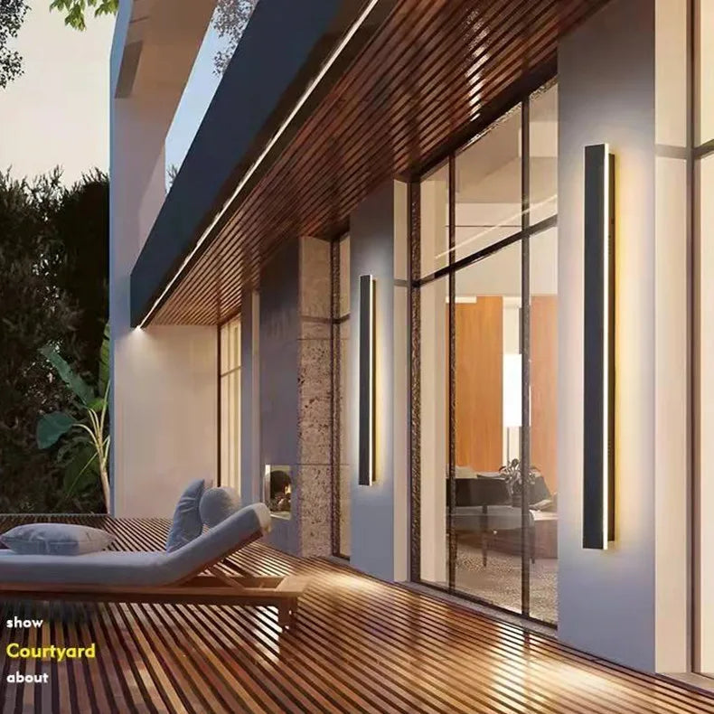 Waterproof LED long wall light ip65 outdoor lighting garden