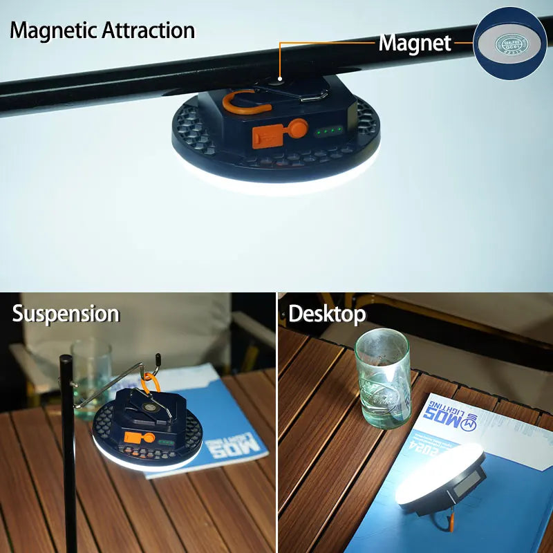 MOSLIGHTING Camping Light Rechargeable Lantern Portable Flashlight