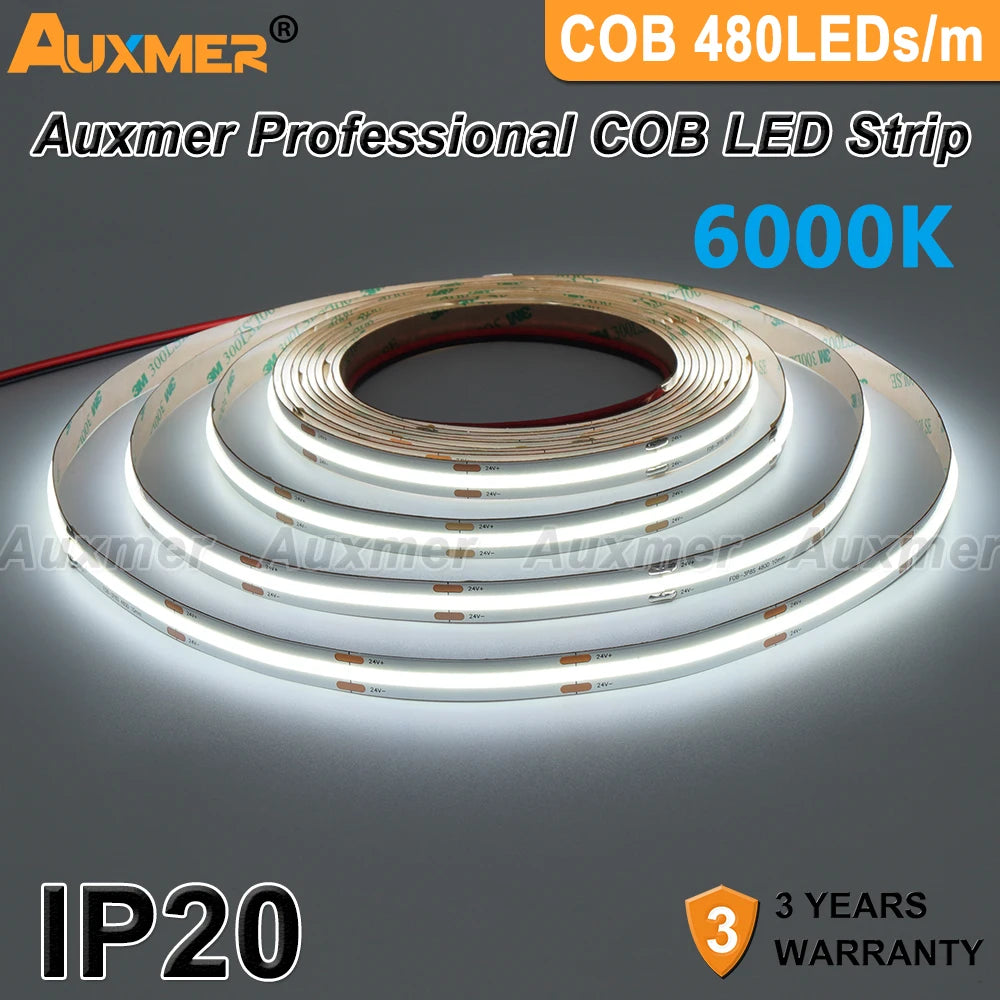 Professional COB 480LEDs/m LED Strip Light CRI90 High Density