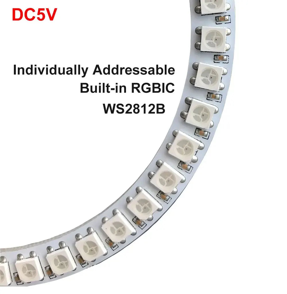 USB RGB Led Ring WS2812B With 28Keys BT Music Controlle