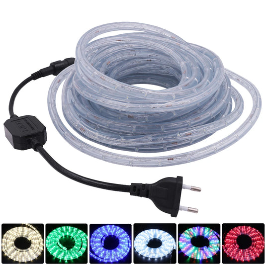 220V Neon Strip Light 360 Rainbow Tube Flex Neon Sign