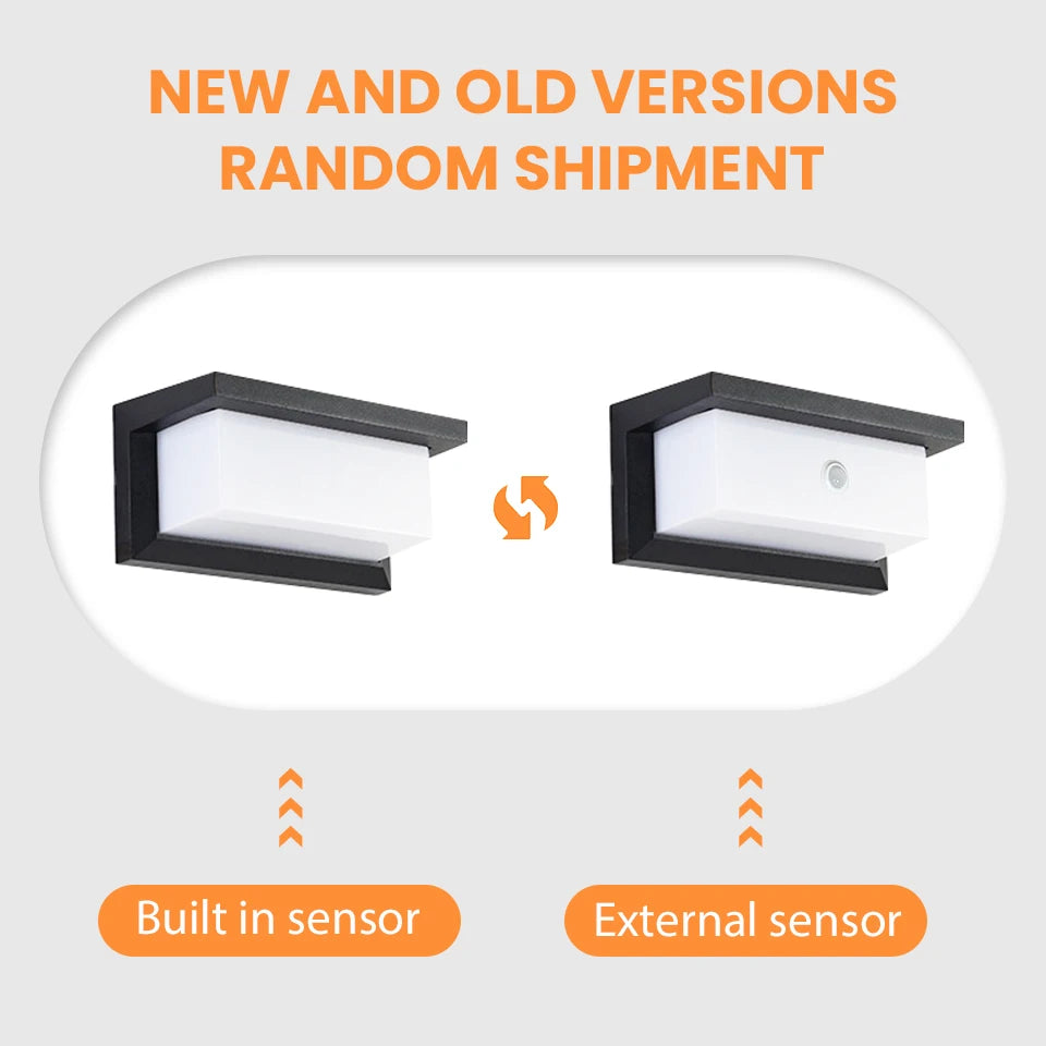 Led Outdoor Wall Light Waterproof IP66 Motion Sensor Led Outdoor