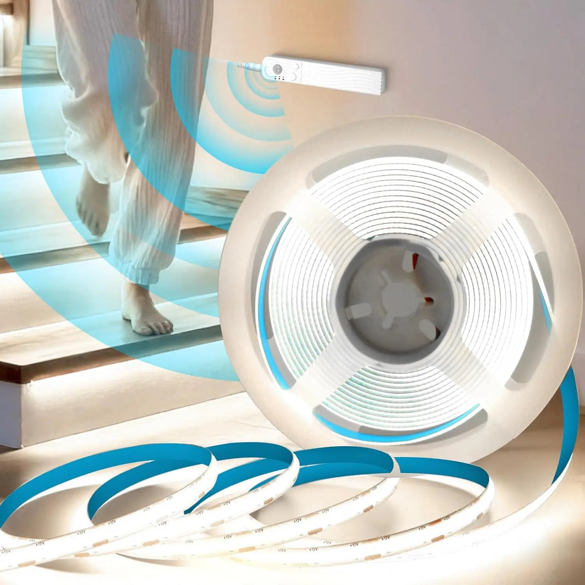 Motion Sensor Led Lights Strip for Stair Closet Under Cabinet Lighting