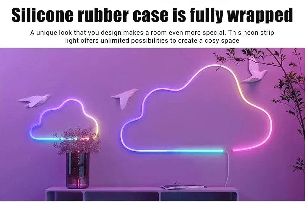 TUYA WIFI LED Neon Strip Lights RGBIC Waterproof Voice Control
