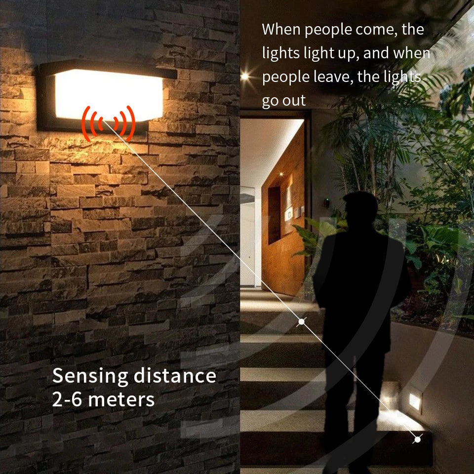 Led Outdoor Wall Light Waterproof IP66 Motion Sensor Led Outdoor