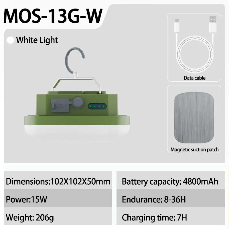 MOSLIGHTING Outdoor Camping Lantern Portable Rechargeable